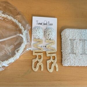 Mrs Statement Pearl Drop Earrings - White